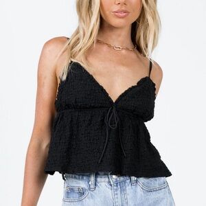 Princess Polly Black Babydoll Top